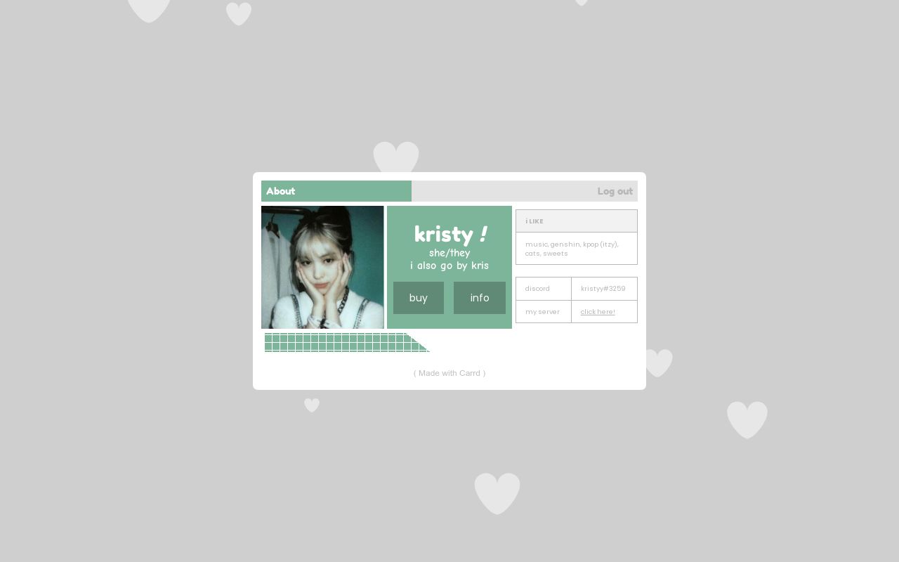 Carrd profile picture for @kristy
